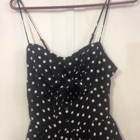Xhilaration Polka Dot Sleeveless Button Down Knot - Picture 3 of 4